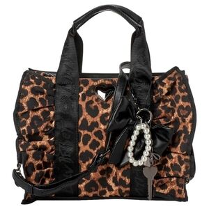 Betsey Johnson Leopard and Black Tote
